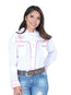 Camisa Charro Mis Xv Primaveras Cam-Flr-H 100% Polyester Blanco/Rosa 601472