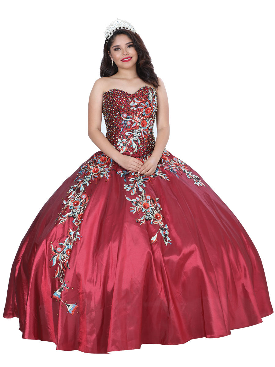Vestido de Mujer Mis XV Primaveras SS1804 Color Vino 601491