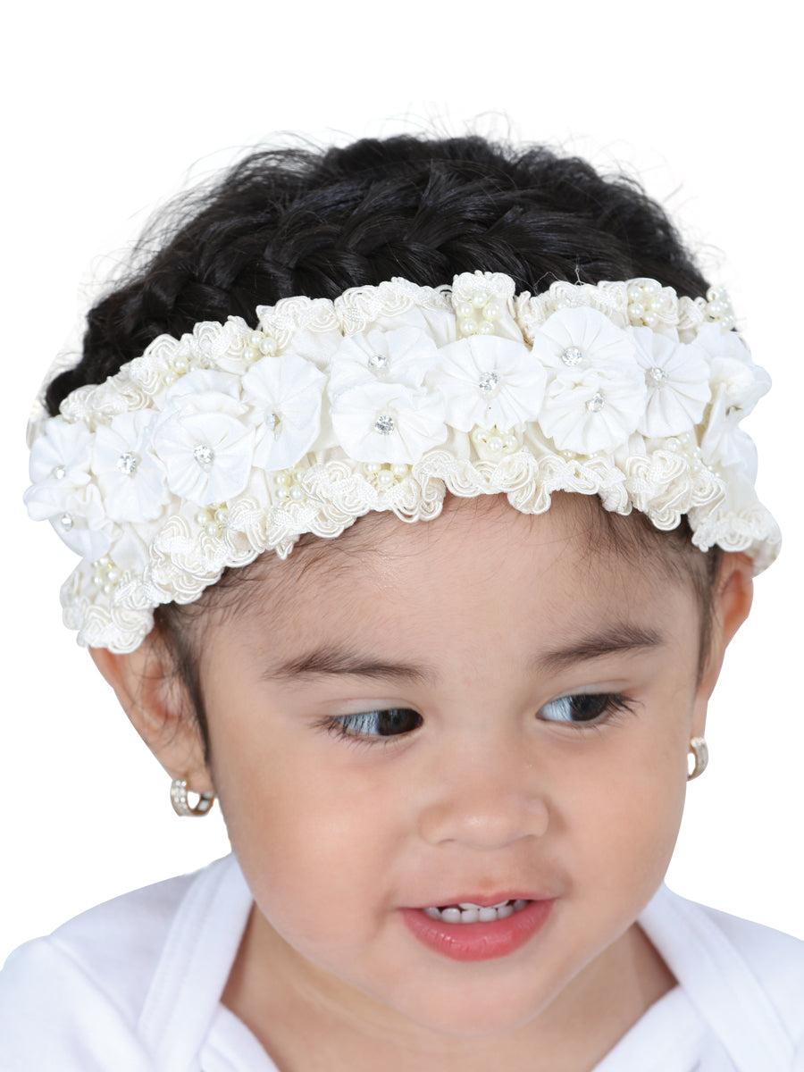 Diadema de Bebé Mis XV Primaveras en 100% Poliéster Color Beige 601512