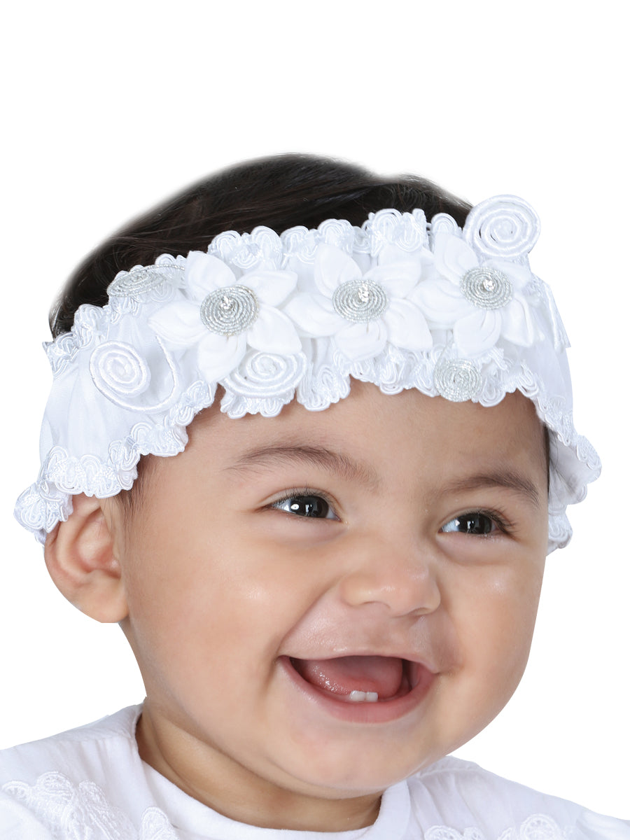 Diadema de Bebé Mis XV Primaveras en 100% Poliéster Color Blanco 601521
