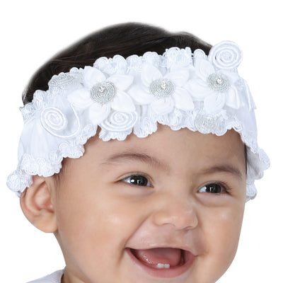 Diadema de Bebé Mis XV Primaveras en 100% Poliéster Color Blanco 601521