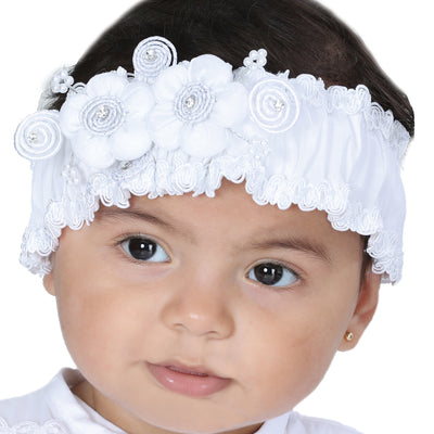 Diadema de Bebé Mis XV Primaveras en 100% Poliéster Color Blanco 601523