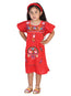 Vestido Mexico Kimono Artesanal 50% Algodón 50% Poliéster Rojo 601629