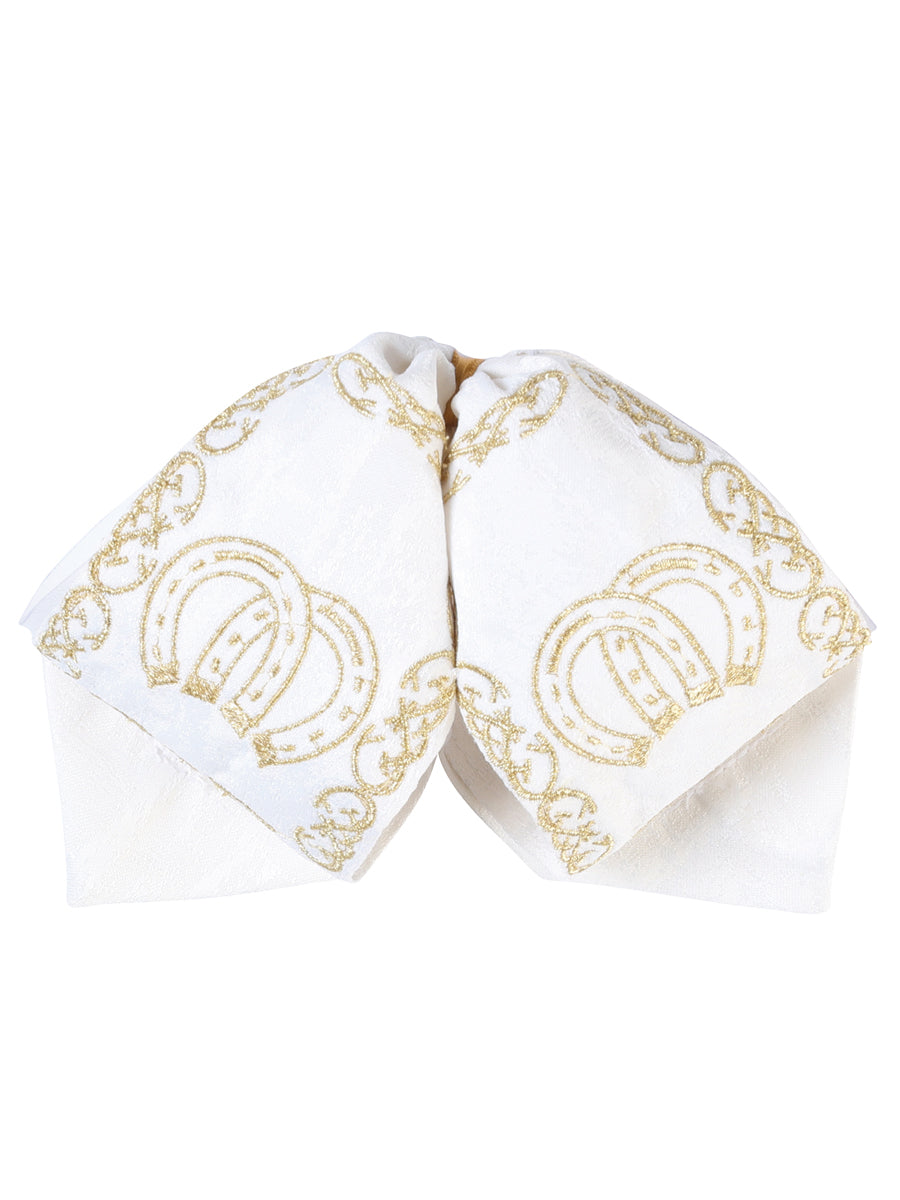 Niños Mexicano Charro Moño 100% Poliéster Ivory/dorado México Artesanal Charro Artesanal en 100% Poliéster Color Oro 601812