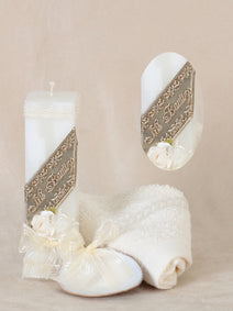 Juego De Velas Set De Vela Bautizo Mis Xv Primaveras Vale Varios Marfil 601874
