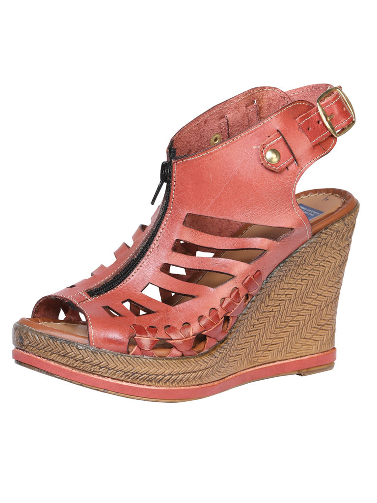 Huarache Mocasín de Mujer México Artesanal en Piel Color Café 601935