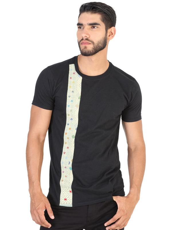Playera Sport Mexico Artesanal Sport 50% Algodón 50% Poliéster Negro 601989