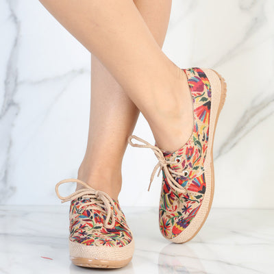 Huarache Mocasín de Mujer México Artesanal en Piel Color Multicolor 602042