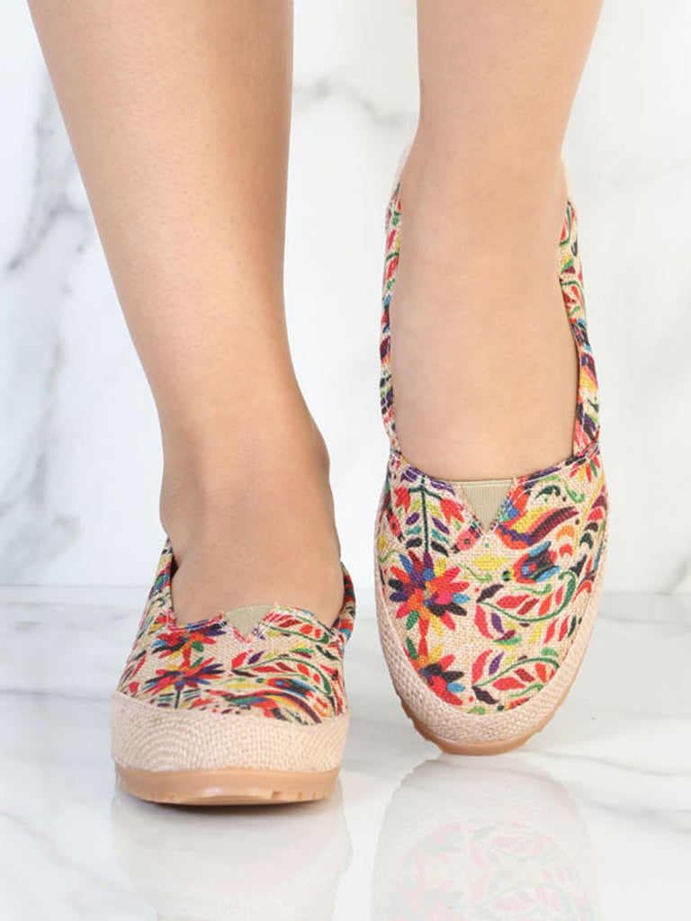 Huarache Mocasín de Mujer México Artesanal en Piel Color Multicolor 602047