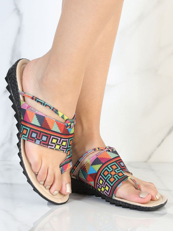 Huarache Mocasín de Mujer México Artesanal en Piel Color Multicolor 602052