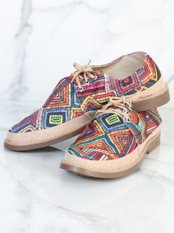 Calzado Tennis Mexico Artesanal Mod.030 Yute Multicolor 602056