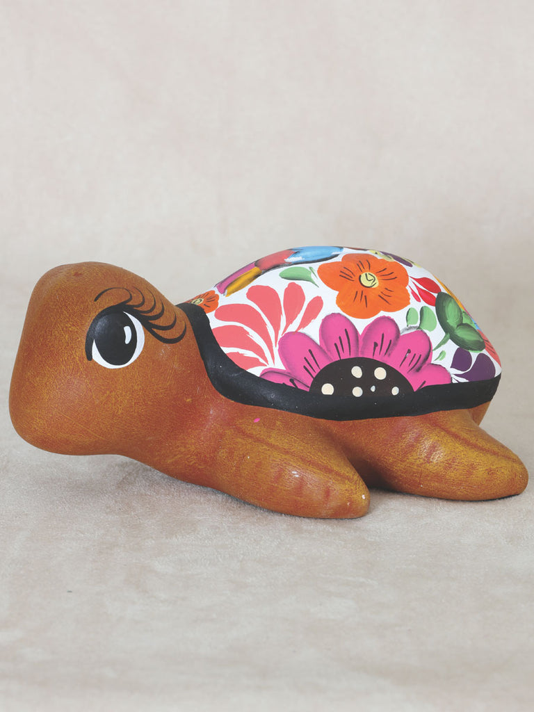 Adorno De Hogar Mexico Artesanal Tortuga Marina Ceramica Multi 602058