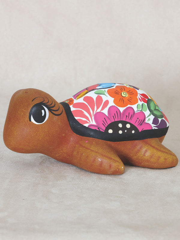 Adorno De Hogar Mexico Artesanal Tortuga Marina Ceramica Multi 602058