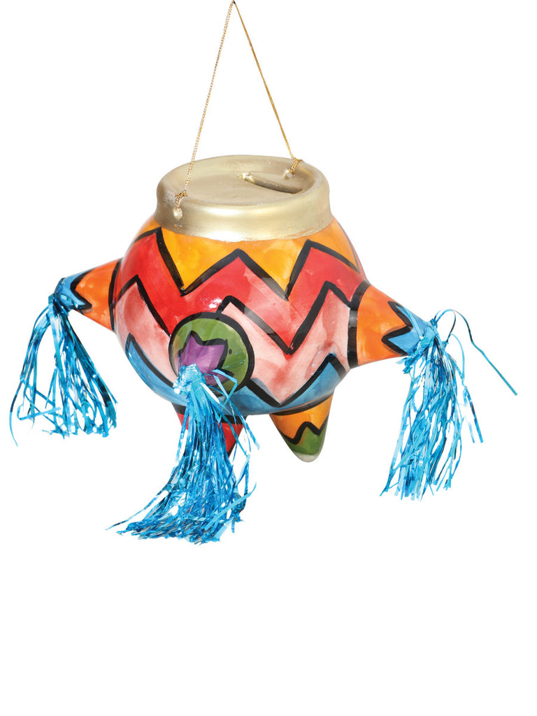 Adorno De Hogar Mexico Artesanal Piñata Lineas Ceramica Multi 602060