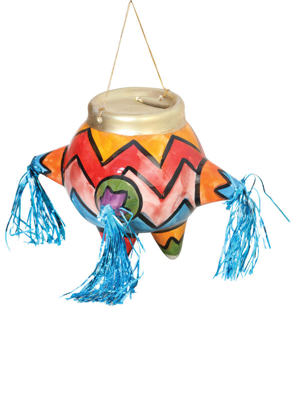 Adorno De Hogar Mexico Artesanal Piñata Lineas Ceramica Multi 602060