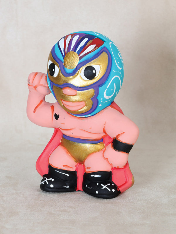 Adorno De Hogar Mexico Artesanal Luchador/Capa Ceramica Multi 602085