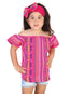 Blusa Mexico Artesanal Campesina Niña - 77 100% Algodon Fiuscha 602104