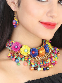 Set Velas 2Pz Set Mexico Artesanal Flores Varios Multicolor 602147