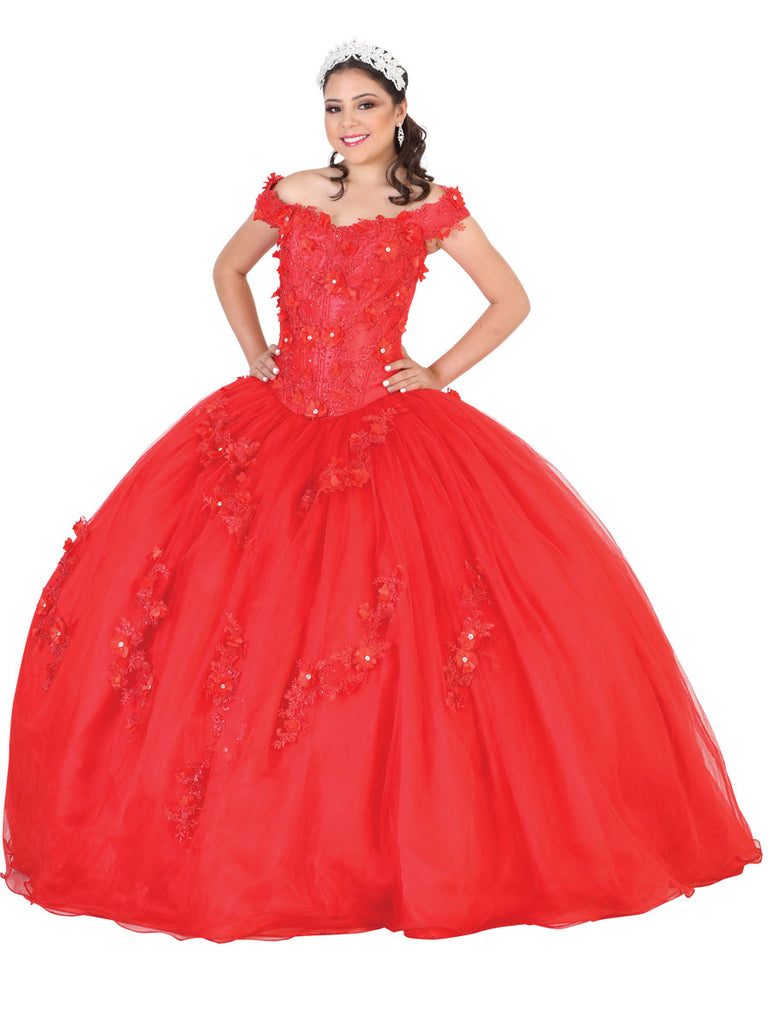 Vestido de Mujer Mis XV Primaveras en 100% Poliéster Color Rojo 602187