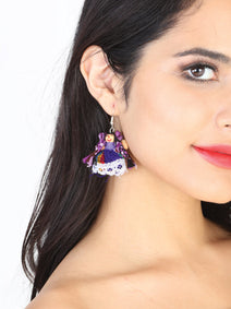 Juego De Velas Aretes Mexico Artesanal María Tela Multi 602235