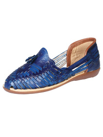 Huarache Piso Mexico Artesanal Motita/Panchito Piel Azul Rey 602365