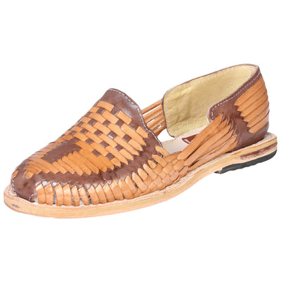 Huarache Mocasín de Hombre Mis XV Primaveras en Piel Color Miel/Café 602393