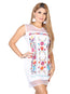 Vestido Bordado/A Mexico Artesanal Primaveral Mini 100% Algodon Blanco 602447