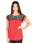 Blusa Juvenil Mexico Artesanal Eden 50% Algodón 50% Poliéster Rojo 602463