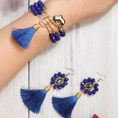 Juego De Velas Semanario Mexico Artesanal Semanario/Aretes Palma Azul Rey 602503