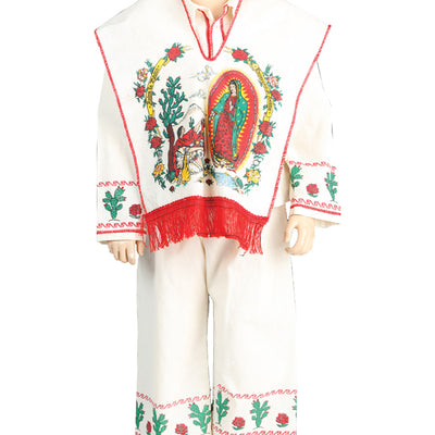 Traje México Artesanal Virgen/juan Diego Cambaya 100% Algodón Natural Virgen/juan Artesanal en CAMBAYA 100% Algodón Color Natural 602537