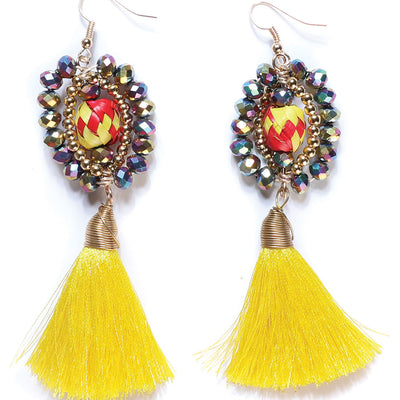 Juego De Velas Aretes Mis Xv Primaveras Motita Palma Amarillo 602567