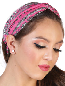 Juego De Velas Turbante Mexico Artesanal Tur S/Aro 80% Poliéster 20% Algodón Rosa 602639