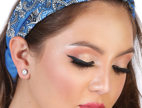 Diadema de Mujer México Artesanal S/aro Artesanal en 80% Poliéster 20% Algodón Color Azul 602641