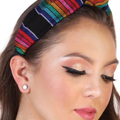 Diadema Mexico Artesanal Tur C/Aro 100% Acrilan Negro 602642