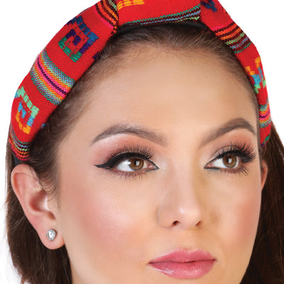 Diadema Mexico Artesanal Tur C/Aro 100% Acrilan Rojo 602643