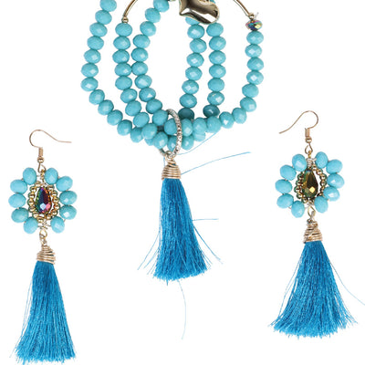 Juego De Velas Semanario Mexico Artesanal Semanario/Aretes Palma Azul 602704