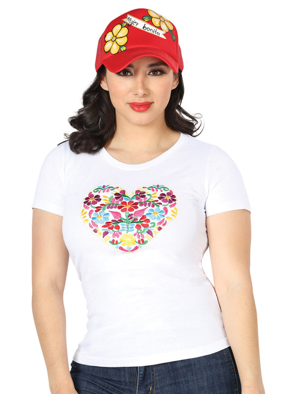 Playera de Mujer México Artesanal LCBR4 Bordada Artesanal Color Blanco 602763
