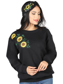 Sudadera Mexico Artesanal Sdpull 100% Algodón Negro 602827