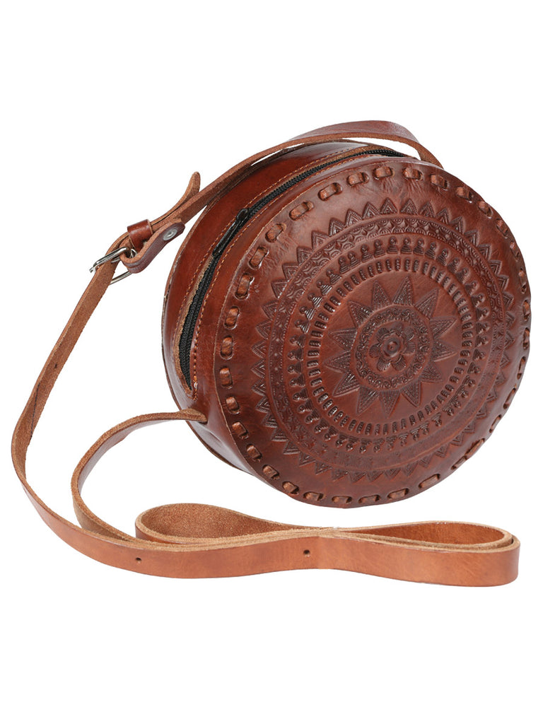 Bolsa de Mujer México Artesanal en Piel Color Café 602914