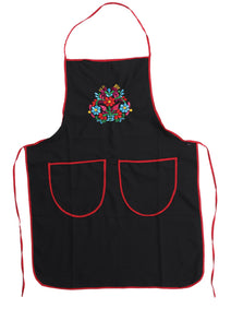 Mandil Mexico Artesanal Mda1 100% Algodon Negro 602964