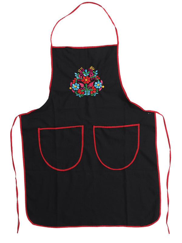 Mandil México Artesanal MDA1 100% Algodon Negro MDA1 Bordada Artesanal en 100% Algodón Color Negro 602964