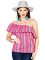 Blusa Mexico Artesanal Sk-B022 Cambaya-100% Algodon Rosa 602999