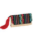 Cartera Mexico Artesanal Sk-B038 Yute/Cambaya Negro 603025