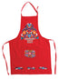 Mexicano Artesanal Bordado Apron 100% Algodón Rojo 603157