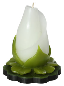 Vela Mexico Artesanal Boton Parafina/Polimero Blanco 603161