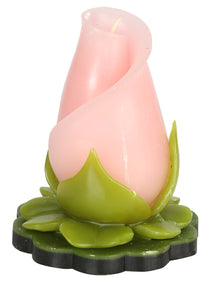 Vela Mexico Artesanal Boton Parafina/Polimero Rosa 603162