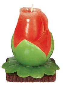 Vela Mexico Artesanal Boton Parafina/Polimero Rojo 603163