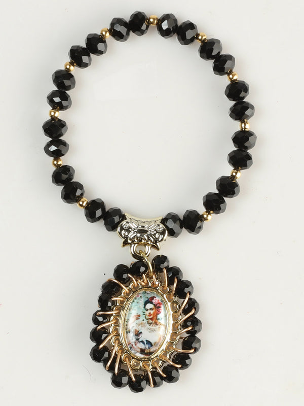 Pulsera Artesanal México Artesanal Cristal/chapa Artesanal Color Oro 603253