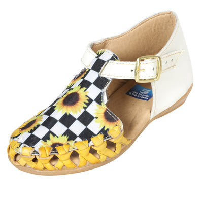 Artesanal Mexicano Sandalias Piel Blanco/amarillo México Artesanal en Piel Color Blanco/Amarillo 603281
