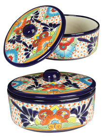 Artículo Hogar Mexico Artesanal Tortillero Talavera Azul 603291